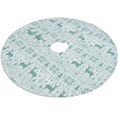 Jupon De Sapin En Molleton Nom de modèle de pull moche tricoté vert blanc (Angle)