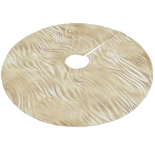 Jupon De Sapin En Molleton Or Blanc Ombre Zebra Confetti Sparkles