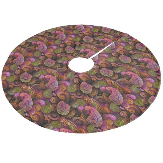 Jupon De Sapin En Molleton Paisley Purple (Angle)