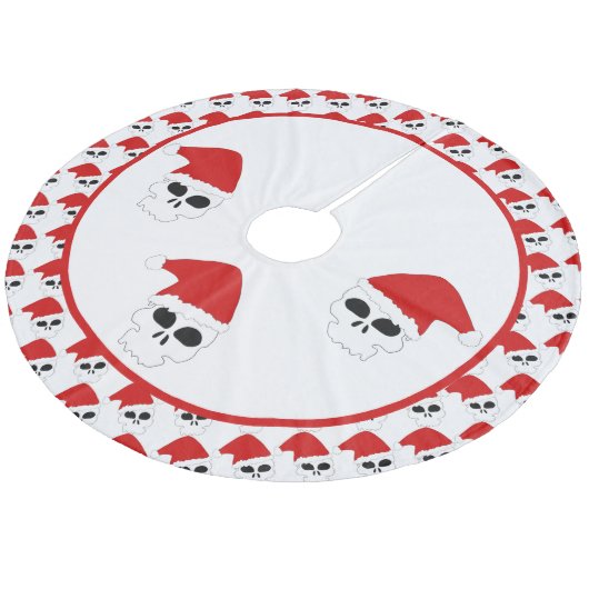 Jupon De Sapin En Molleton Père Noël Skuls (Angle)