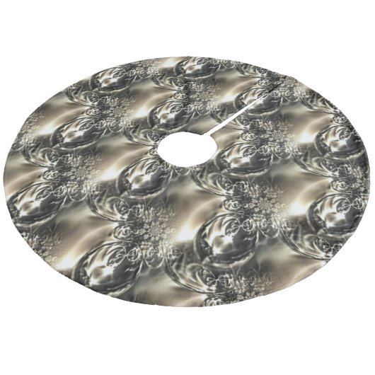 Jupon De Sapin En Molleton Perles dorées (Angle)