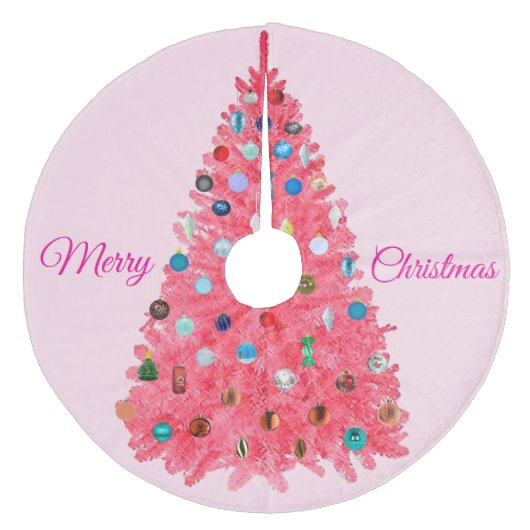 Jupon De Sapin En Molleton Pink Christmas Tree Skirt (Devant)