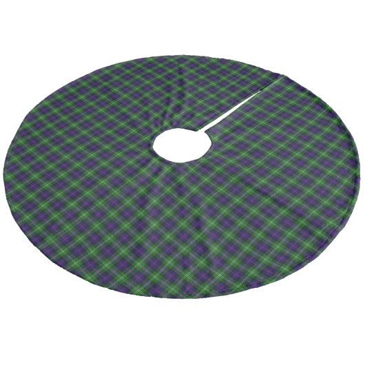 Jupon De Sapin En Molleton plaid bleu vert de tartan du sud (Angle)
