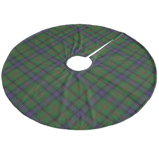 Jupon De Sapin En Molleton Plaid bleu vert tartan Park (Angle)