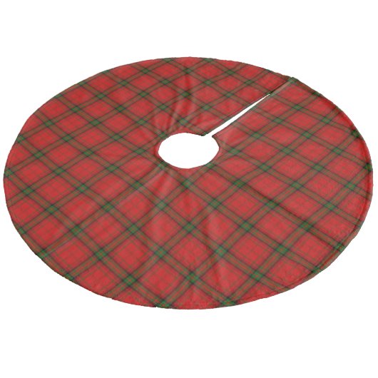 Jupon De Sapin En Molleton Plaque rouge vert tartan MacDougall (Angle)