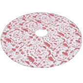 Jupon De Sapin En Molleton Red Woodland Fox Deer Bear Joyeux Noël (Angle)