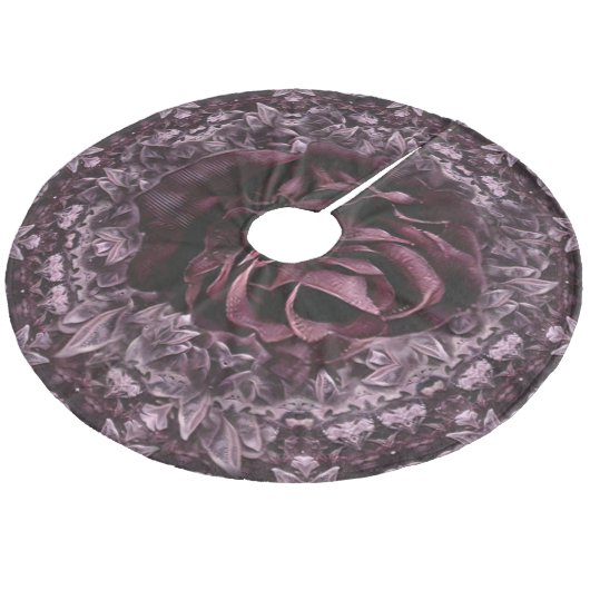 Jupon De Sapin En Molleton Rose Mandala (Angle)