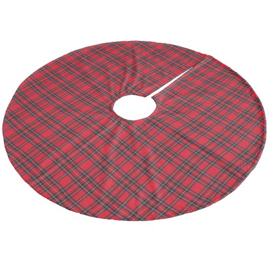 Jupon De Sapin En Molleton Royal Stewart tartan rouge noir plaid (Angle)