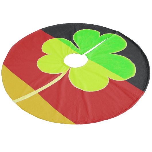 Jupon De Sapin En Molleton Shamrock du drapeau irlandais allemand Clover St P (Angle)