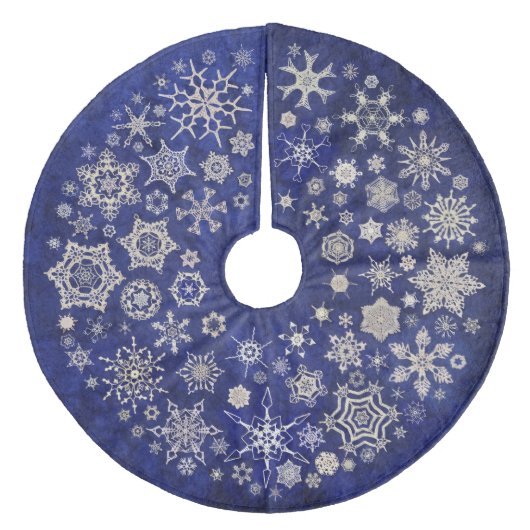 Jupon De Sapin En Molleton Snowcatcher Snowflakes Fleece Tree Jupe (Devant)