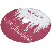 Jupon De Sapin En Molleton Snowflakes Reindeer Joyeux Noël (Angle)