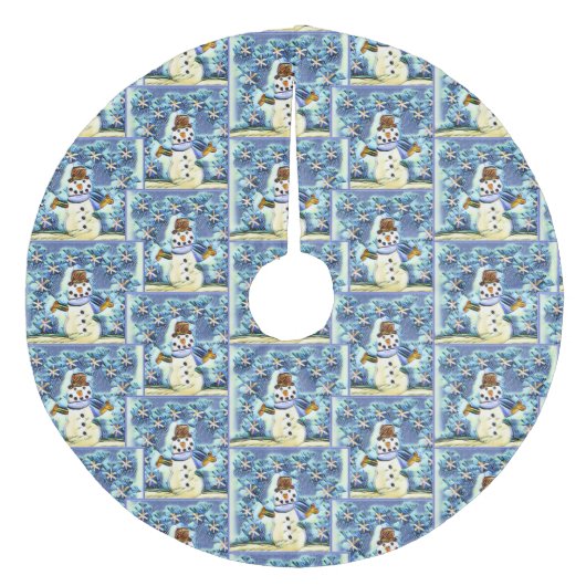 Jupon De Sapin En Molleton Snowie Snowman (Devant)