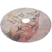 Jupon De Sapin En Molleton Temps avec des chats (Angle)