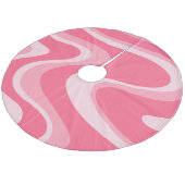 Jupon De Sapin En Molleton Trippy rose rétro Abstrait Motif Swirl (Angle)
