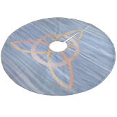 Jupon De Sapin En Molleton Triquetra Abstrait | Blue Gold Celtic Trinity Knot (Angle)