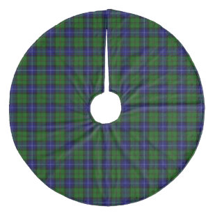 Jupon De Sapin En Molleton Urquhart tartan bleu vert plaid