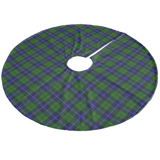 Jupon De Sapin En Molleton Urquhart tartan bleu vert plaid (Angle)