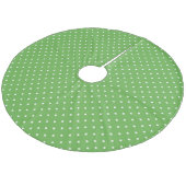 Jupon De Sapin En Molleton Vert mignon Pois (Angle)