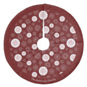 Jupon De Sapin En Molleton Whimsical Hand Drawn Snowflake Pattern  (Devant)