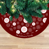 Jupon De Sapin En Molleton Whimsical Hand Drawn Snowflake Pattern 