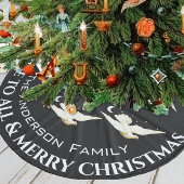 Jupon De Sapin En Molleton White Dove Stars Crescent Lune Noël