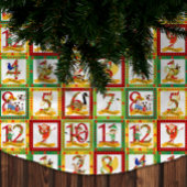 Jupon De Sapin En Polyester Brossé 12 Jours de Noël