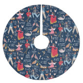 Jupon De Sapin En Polyester Brossé 12 Jours de Noël (Devant)