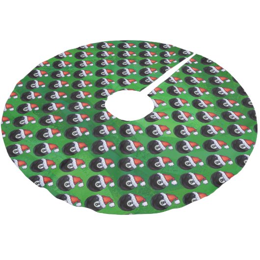 Jupon De Sapin En Polyester Brossé 8 Noël de bal (Angle)