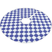 Jupon De Sapin En Polyester Brossé à damiers bleu et blanc (Angle)