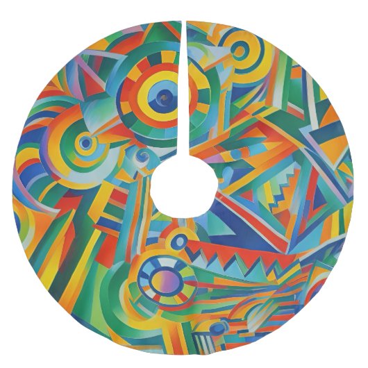 Jupon De Sapin En Polyester Brossé Abstract Tree Skirt (Devant)