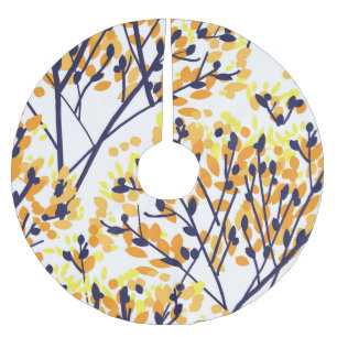 Jupon De Sapin En Polyester Brossé Abstrait arbre d'automne Motif moderne
