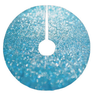 Jupon De Sapin En Polyester Brossé Abstrait bleu, arrière - plan artistique.
