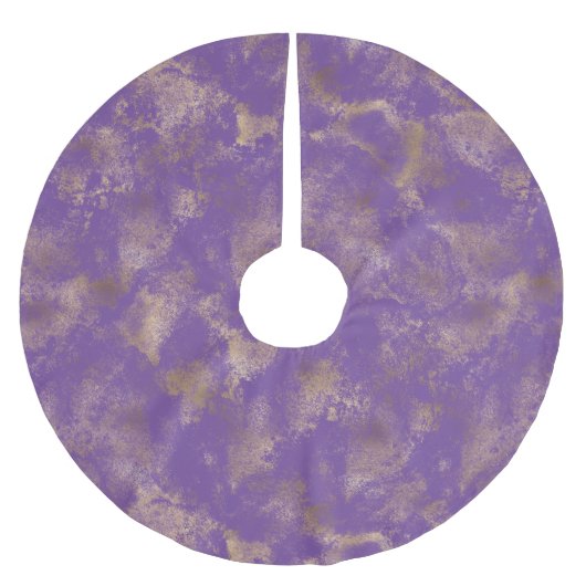 Jupon De Sapin En Polyester Brossé Abstrait d'or violet (Devant)
