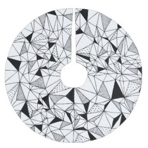 Jupon De Sapin En Polyester Brossé Abstrait géométrique : Polygonal Arrière - plan Ar