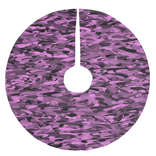Jupon De Sapin En Polyester Brossé Abstrait Motif violet noir (Devant)