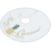 Jupon De Sapin En Polyester Brossé Accueil ananas Noël (Angle)