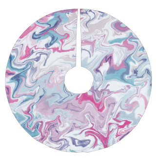 Jupon De Sapin En Polyester Brossé Acrylique liquide rose et bleu