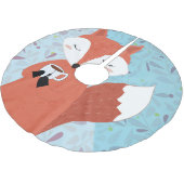 Jupon De Sapin En Polyester Brossé Adorable Lady Fox Leaf Arrière - plan (Angle)