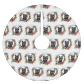 Jupon De Sapin En Polyester Brossé Affenpinscher Christmas Wreath Festive Pup (Devant)