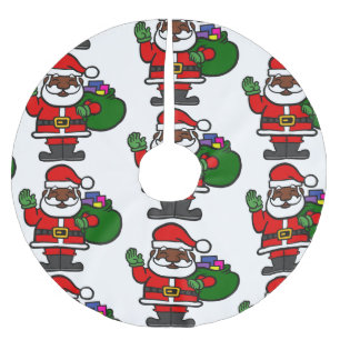 Jupon De Sapin En Polyester Brossé afrique noir santa claus xmas