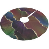 Jupon De Sapin En Polyester Brossé Agate foncé intense | Moody Rainbow Jewel Tone (Angle)