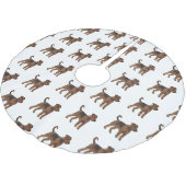 Jupon De Sapin En Polyester Brossé Airedale terrier dog cartoon (Angle)