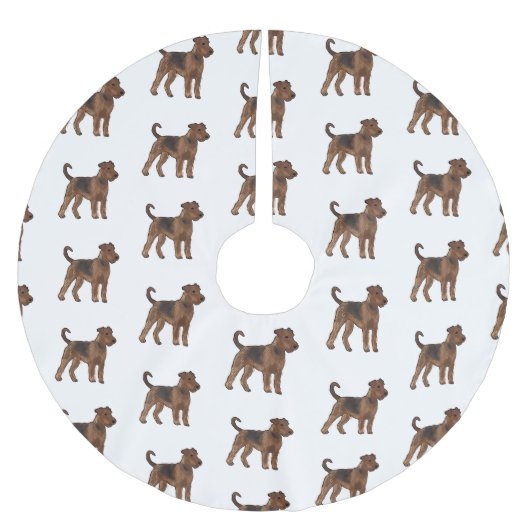 Jupon De Sapin En Polyester Brossé Airedale terrier dog cartoon (Devant)