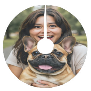 Jupon De Sapin En Polyester Brossé Ajouter une photo de Bouledogue Français Personnal