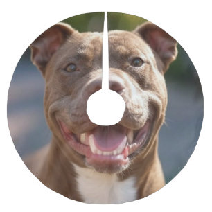 Jupon De Sapin En Polyester Brossé Ajouter une photo de Pit Bull Personnaliser