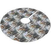 Jupon De Sapin En Polyester Brossé Akita Laisser Neige Noël (Angle)