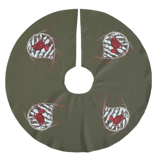 Jupon De Sapin En Polyester Brossé Alexandre la jupe de l'arbre cardinal (Devant)