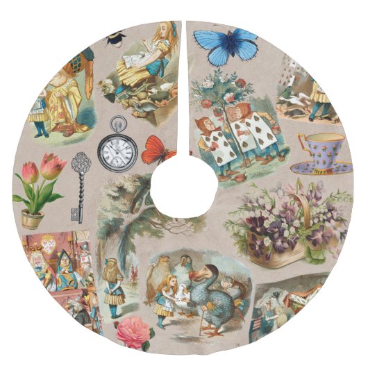 Jupon De Sapin En Polyester Brossé Alice à Wonderland Cheshire Cat Characters (Devant)