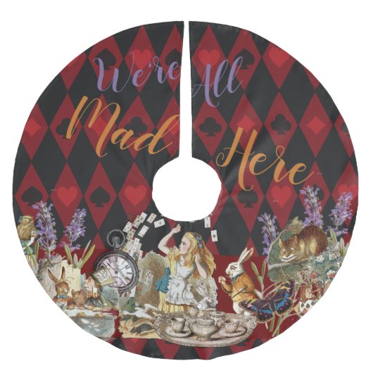 Jupon De Sapin En Polyester Brossé Alice au pays des merveilles Mad Cheshire Chat (Devant)