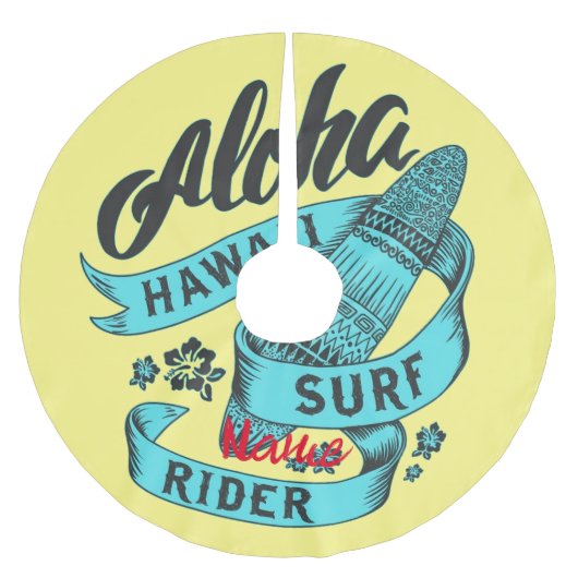 Jupon De Sapin En Polyester Brossé Aloha Hawaii Surf Rider Thunder_Cove (Devant)